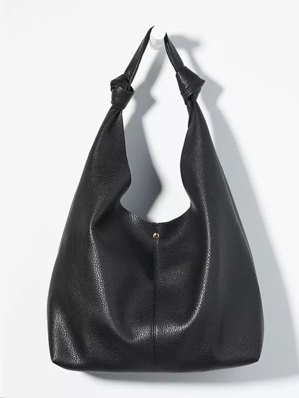 Anthropologie Black Knotted Hobo Shoulder Bag